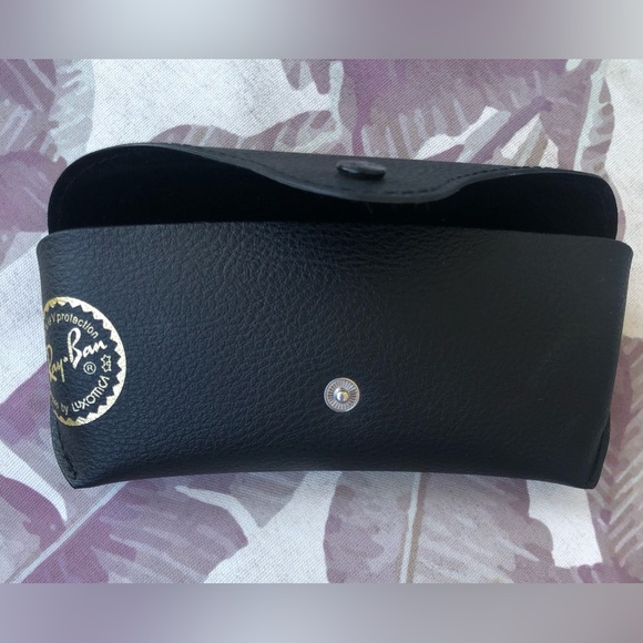 Ray Ban Aviator Sunglass Protective Case And Cleaning Cloth Black EUC - Picture 11 of 15